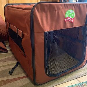 Go Pet Club Folding Brown Soft Dog Crate🐶32" L X 22.25" W X 23.5" H
